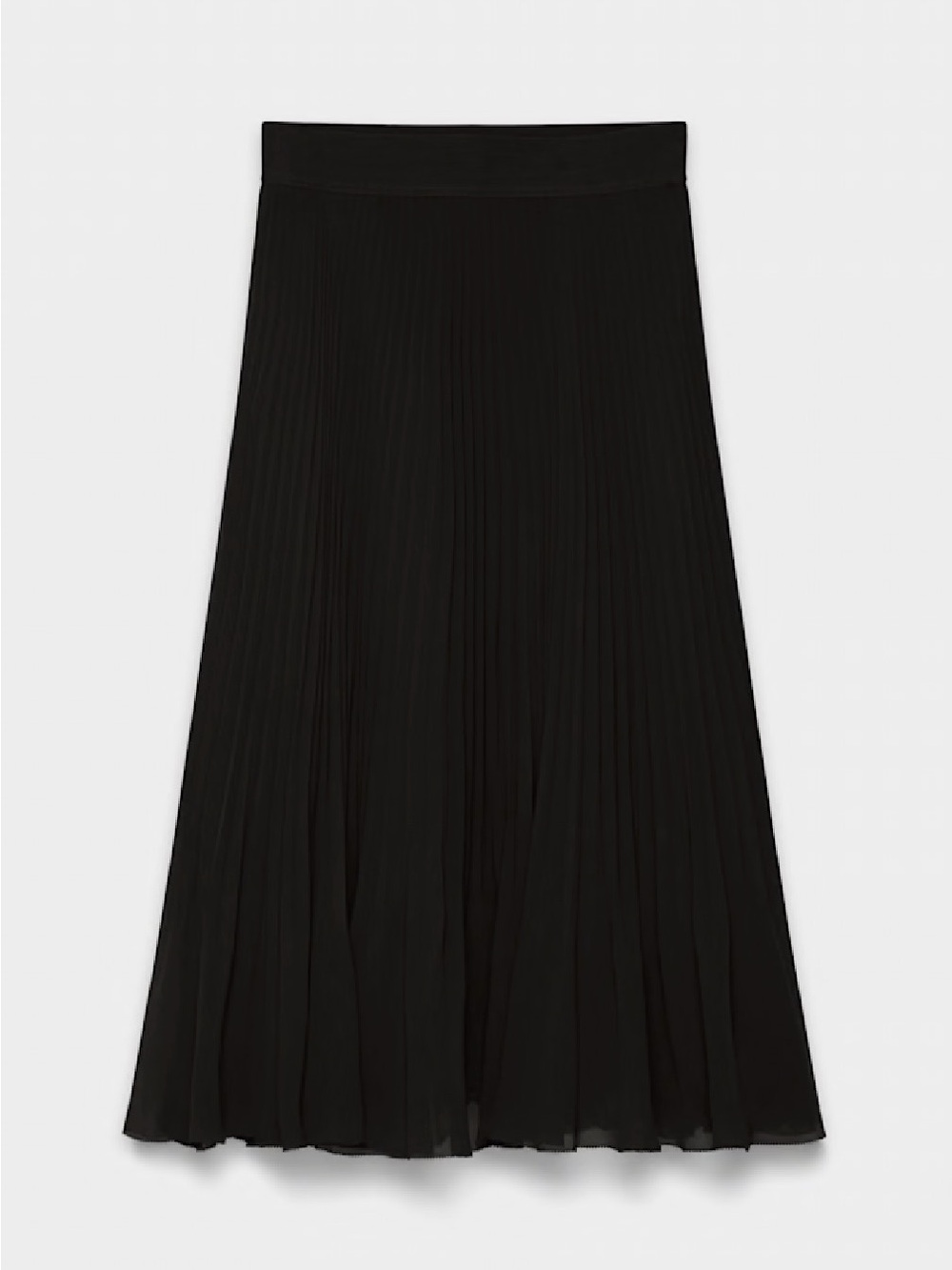 Aritzia Pleated Midi Skirt in Black